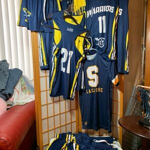 Kids Lacrosse Jersey Set - Navy and Yellow